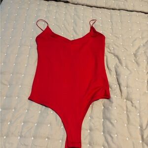 Elegant Red Women's Bodysuit